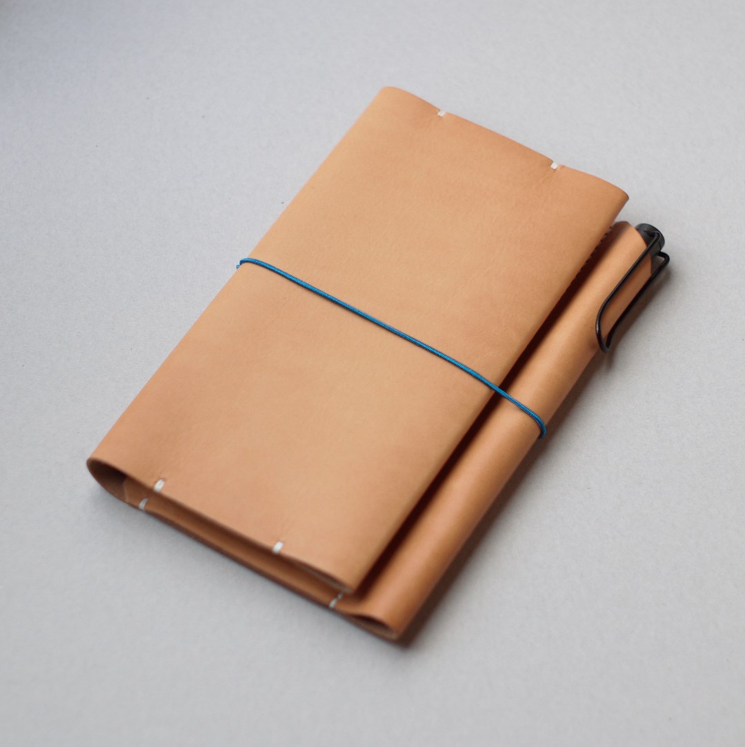 kumosha hand stitched leather note book cover hobonichi weeks
