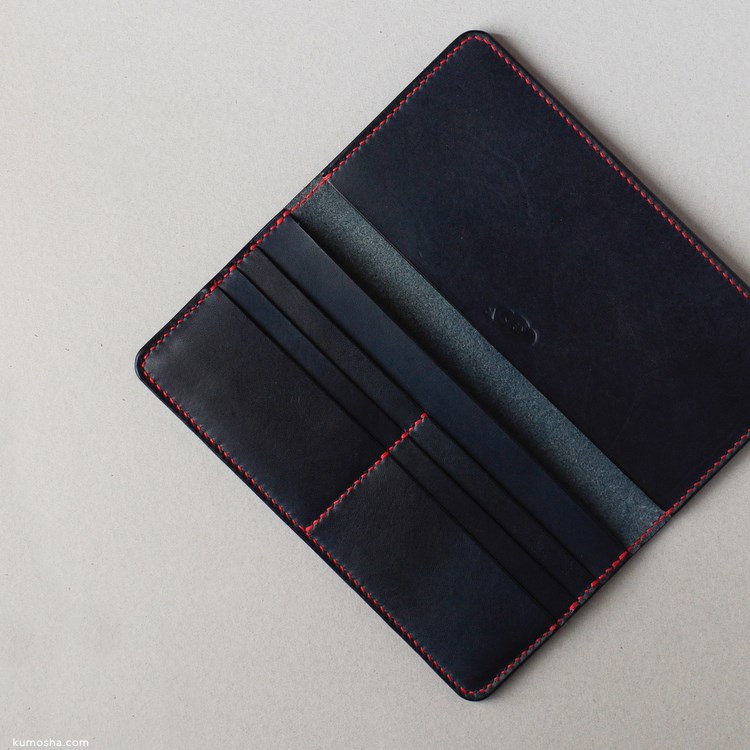 kumosha's full handstitched long wallet 01