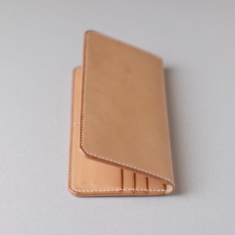 kumosha hand stitched leather long wallet 1