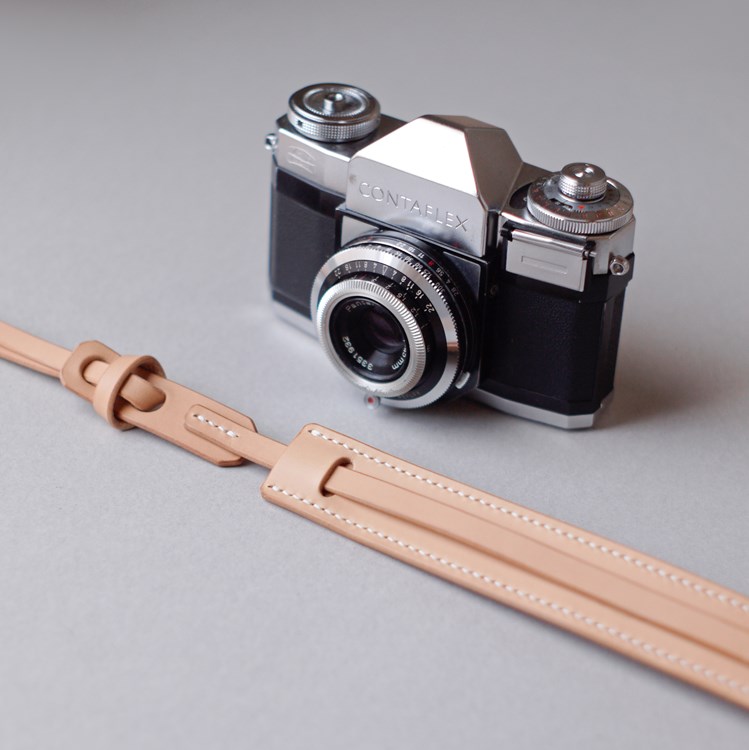 kumosha hand stitched leather camera strap 2