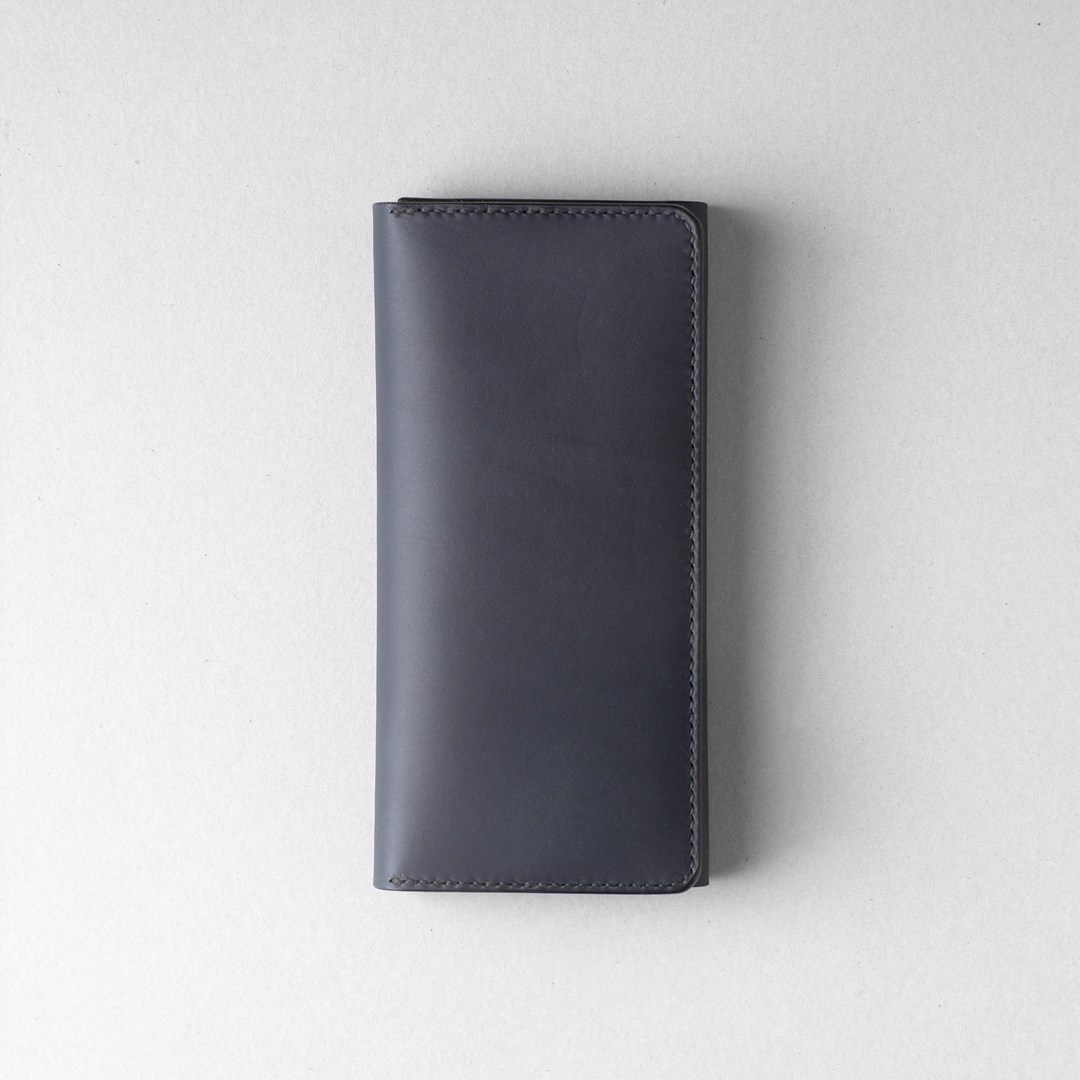 kumosha hand stitched leather long wallet type2