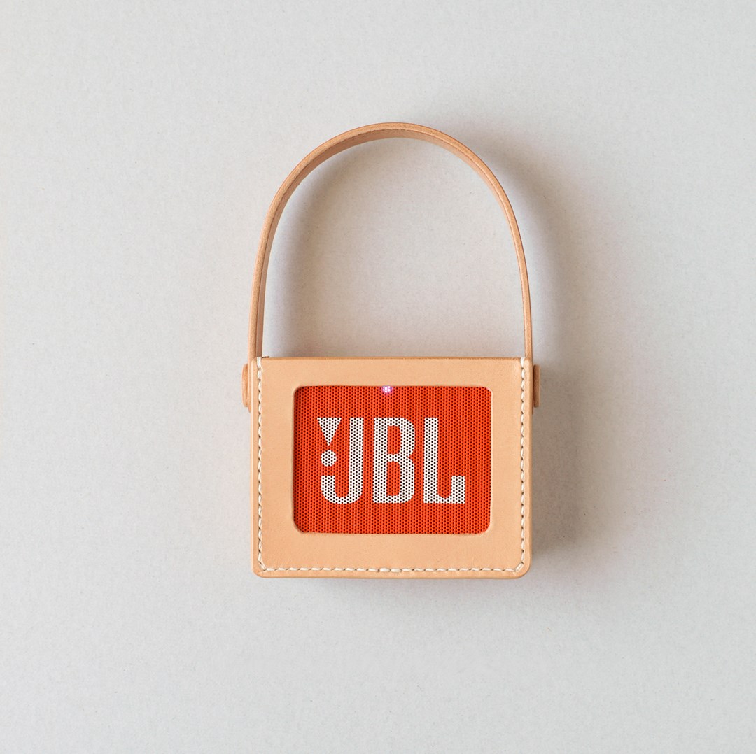 kumosha hand stitched leather JBL GO carrying cover case type 01
