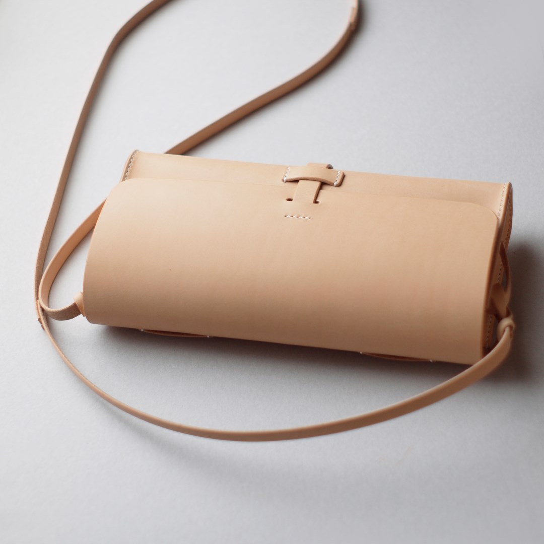 kumosha hand stitched leather shoulder bag mimi-tsuki