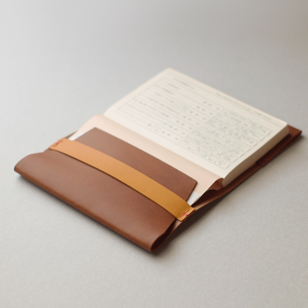 kumosha hand stitched leather bookcover bunko