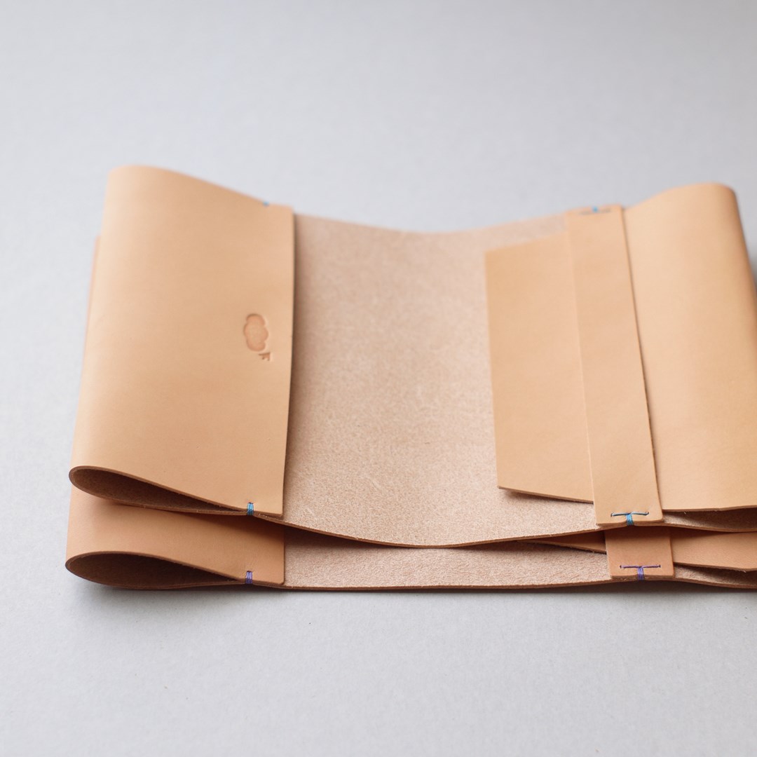 kumosha hand stitched leather book cover bunko