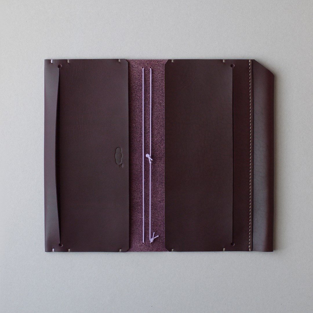kumosha's hand stitched leather travelers notebook cover